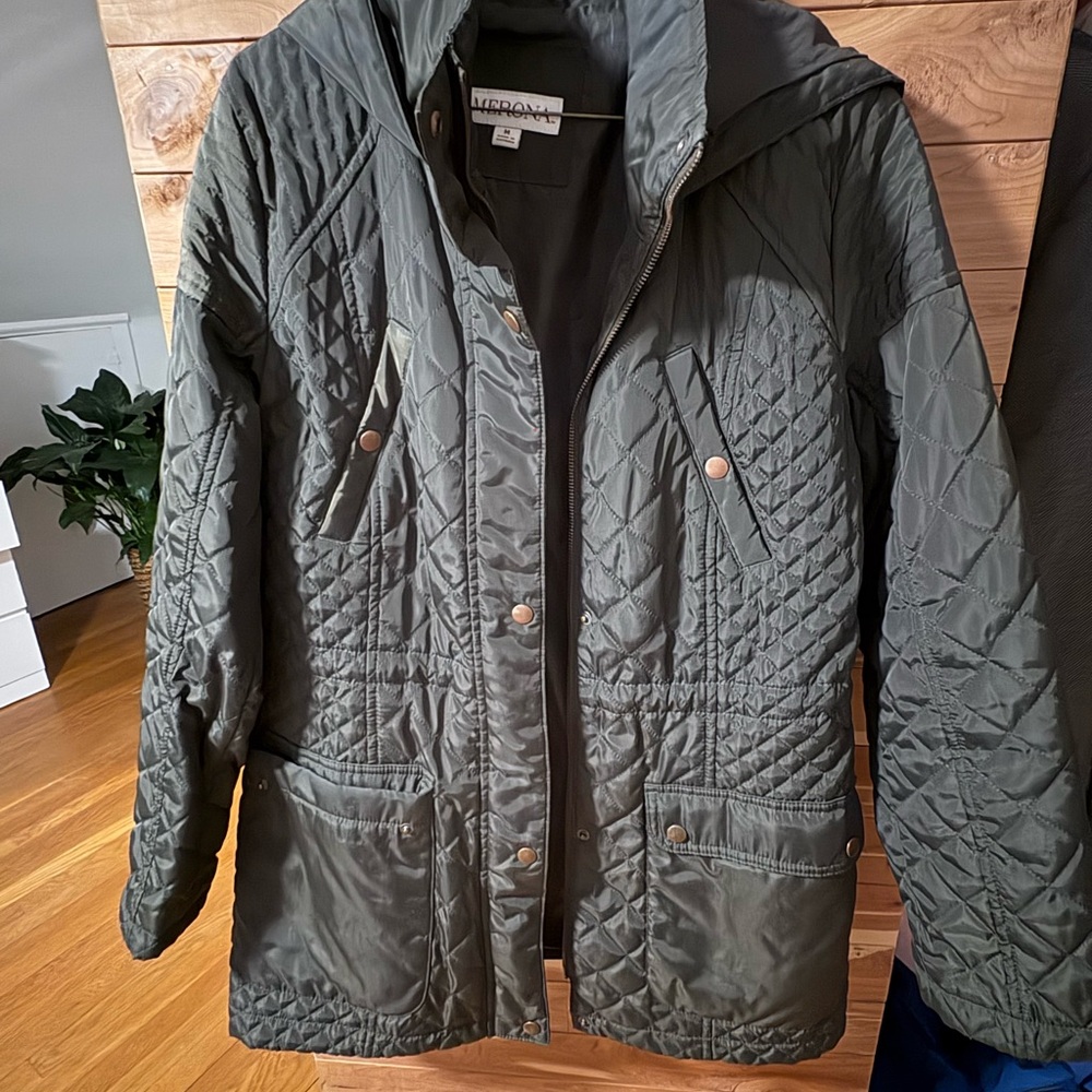 Merona Green Quilted Jacket